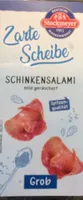 Zarte Scheibe Schinkensalami