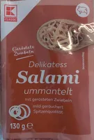 Delikatess Salami ummantelt mit gerösteten Zwiebeln
