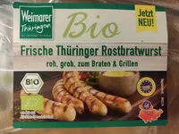 Frische Thüringer Bio-Rostbratwurst