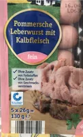 Leberwurst mit kalbfleisch