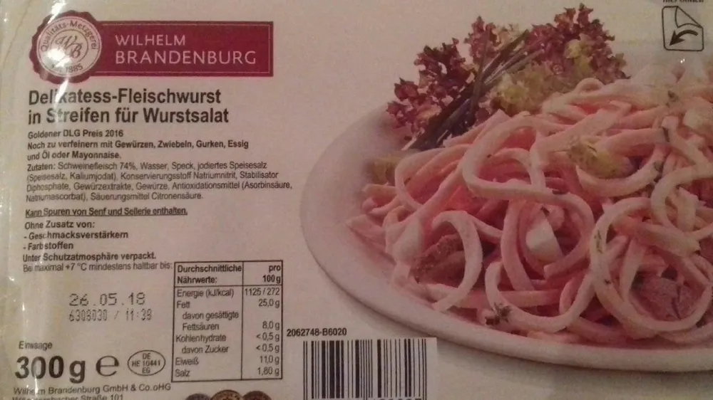 Saucisse de Viande Délicate en Lanières pour Salade de Saucisse