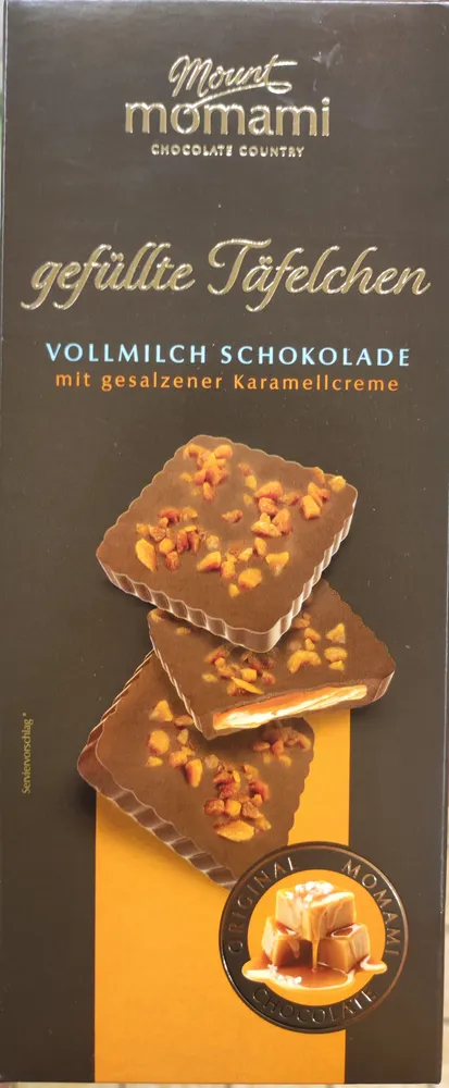 Gefüllte Täfelchen Vollmilch Schokolade