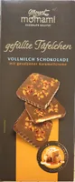 Gefüllte Täfelchen Vollmilch Schokolade