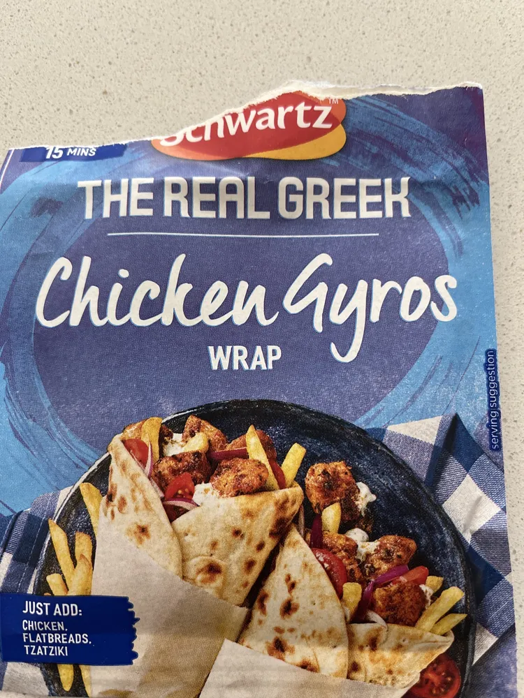 THE REAL GREEK Chicken Gyros WRAP