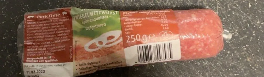 Schinkenzwiebelmettwurst