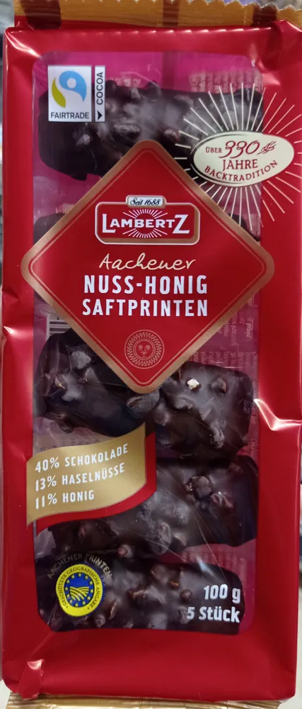 Aachener Nuss-Honig Saftprinten