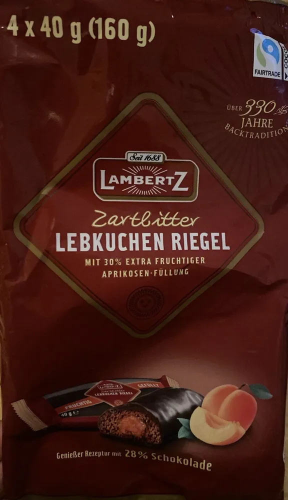 Zartbitter Lebkuchen Riegel