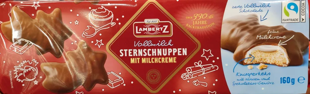 Vollmilch Sternschnuppen mit Milchcreme