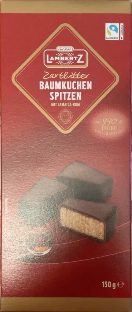 Zartbitter Baumkuchenspitzen