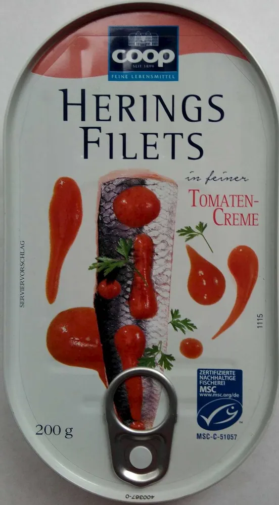 Heringsfilets in Tomaten-Creme