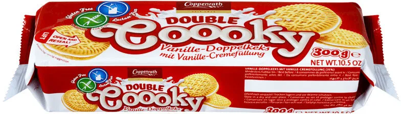 DOUBLE Coooky Vanille-Doppelkeks mit Vanille-Cremefüllung