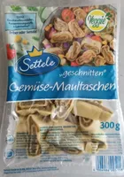 Gemüse-Maultaschen geschnitten