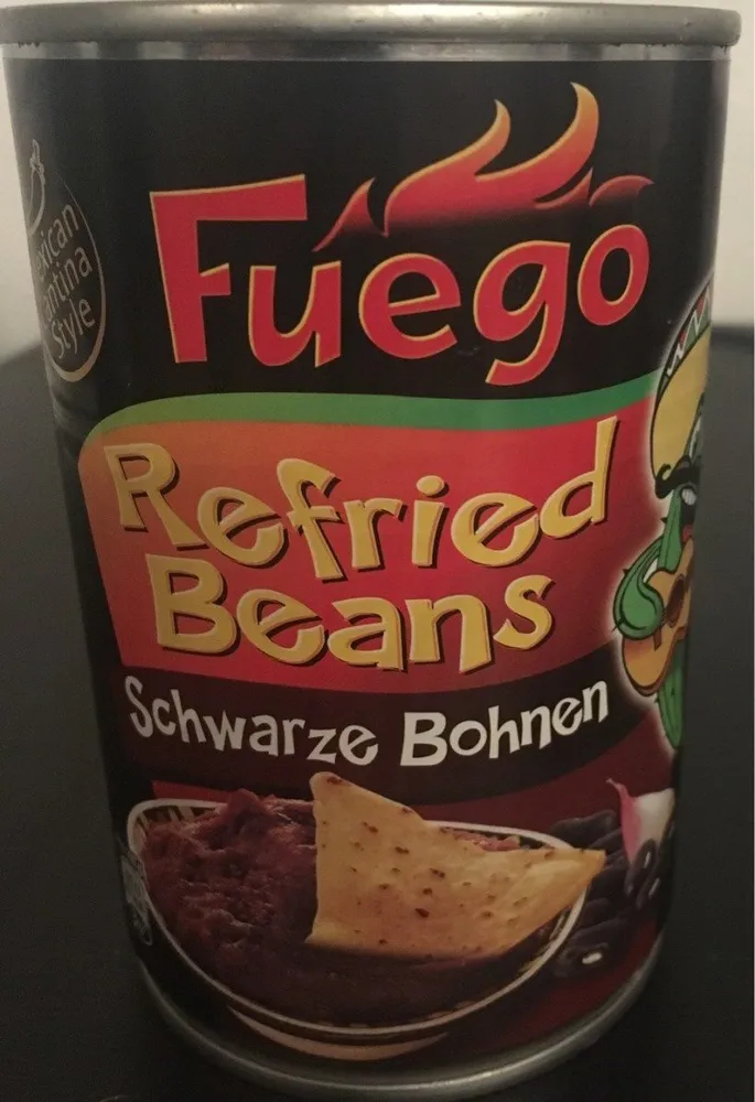 Refried beans Schwarze Bohnen