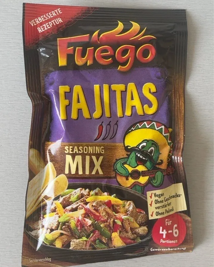 EDEKA GEWÜRZE Fuchs-Gruppe Fuego Fajita Seasoning Mix Verbesserte Rezeptur Vegan ohne Geschmacksverstärker und ohne PalmölB. 1.79€ 0.03 kg Beutel. 59.67€  1kg