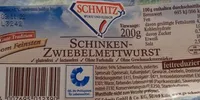 Schinken-Zwiebelmettwurst