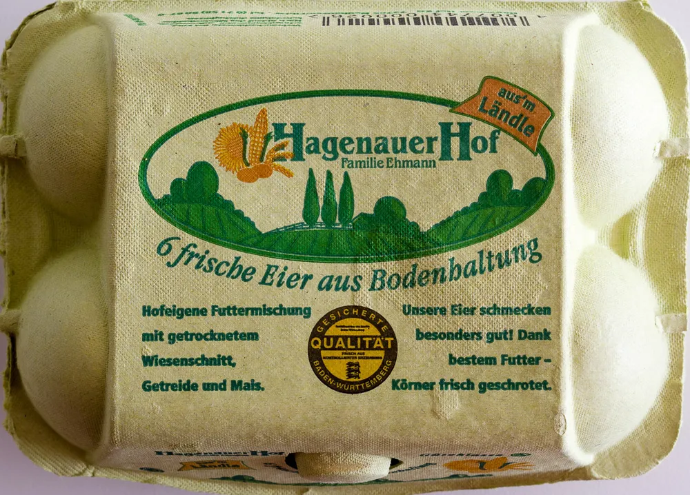 6 frische Eier aus Bodenhaltung