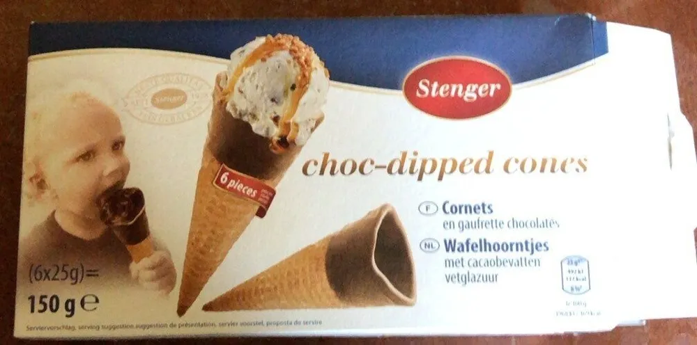 Choc-dipped cones