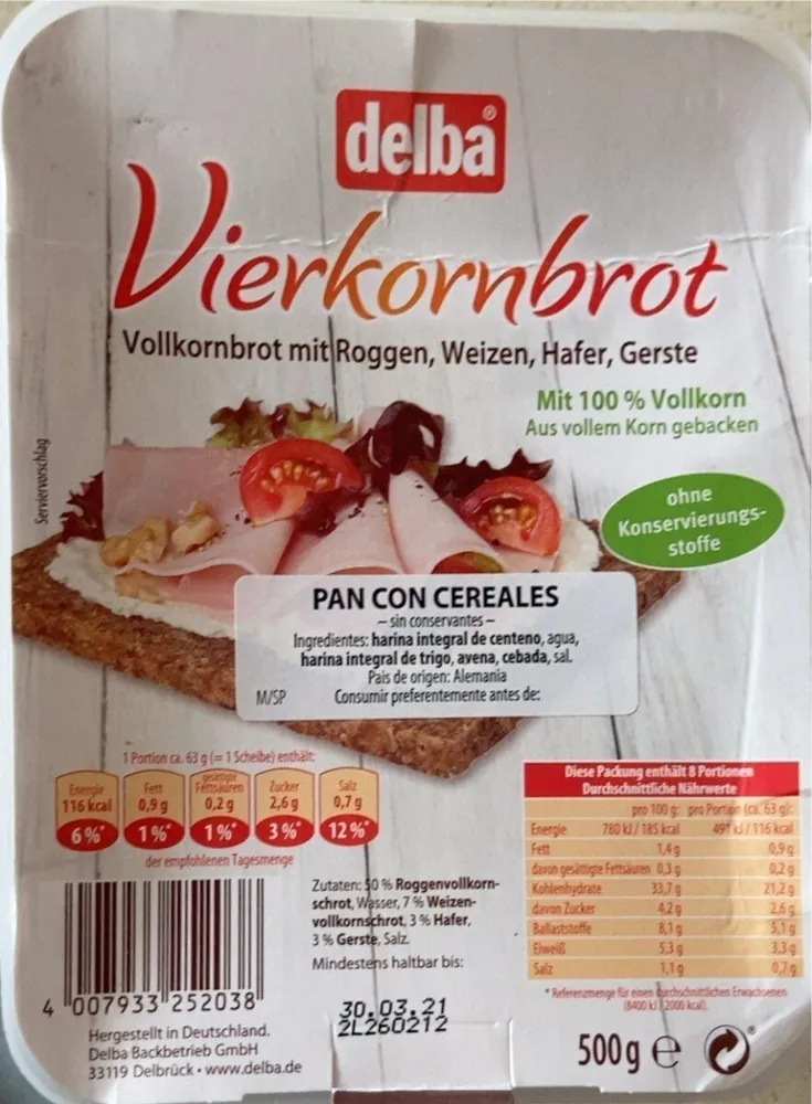 Vierkornbrot