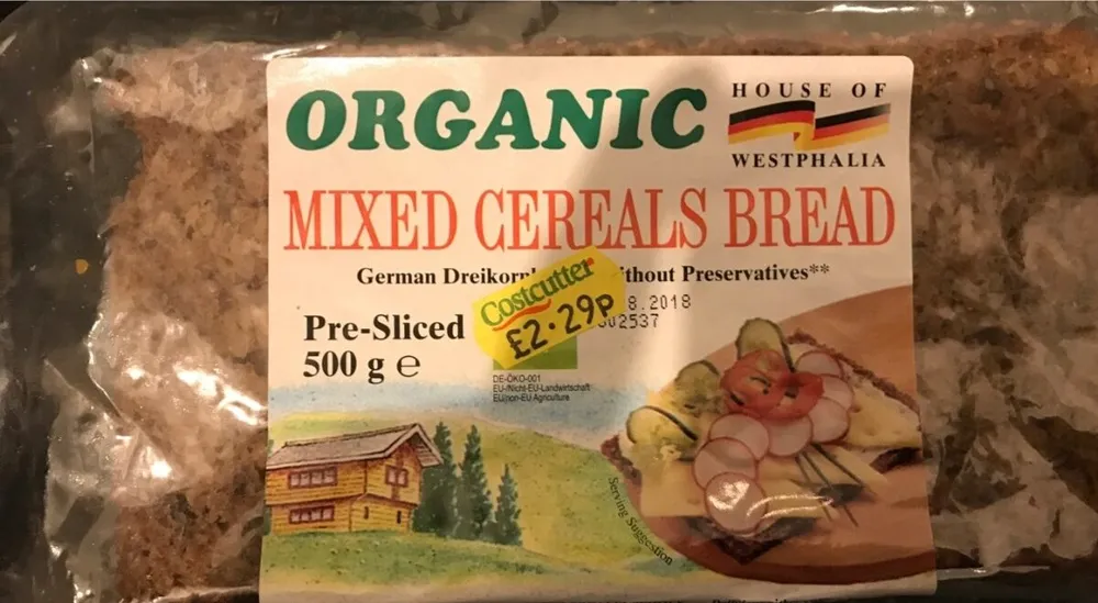 Mixed cereals bread
