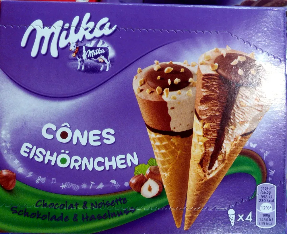 Cônes chocolat & noisette