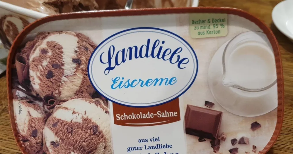 Eiscreme Schokolade Sahne