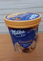 Caramel and chocolate heart