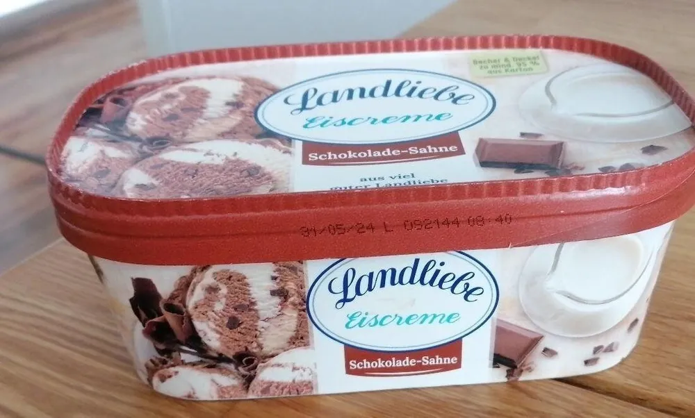 Eiscreme Schokolade-Sahne