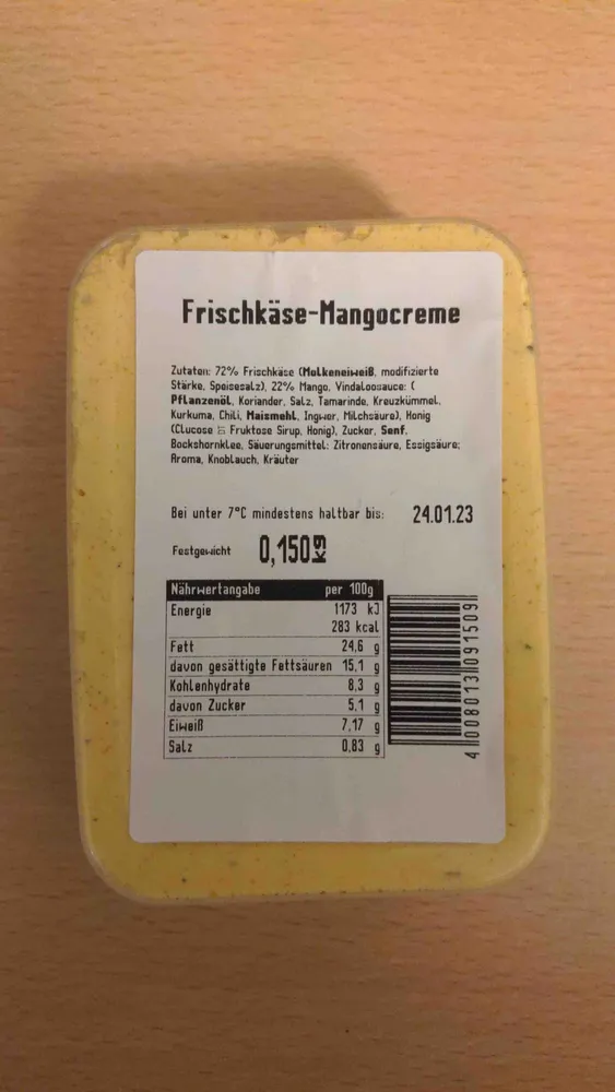 Frischkäse-Mangocreme