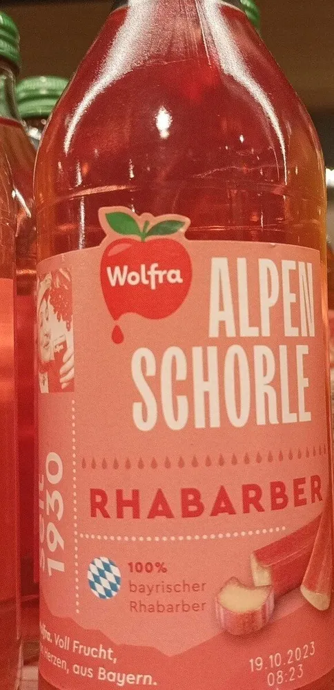 Alpen schorle rhabarber
