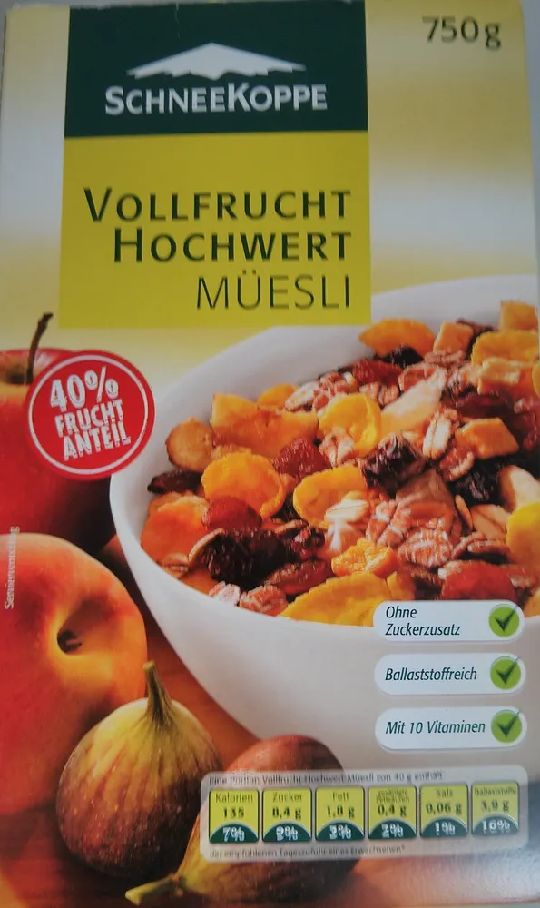 Vollfrucht Hochwert Müesli