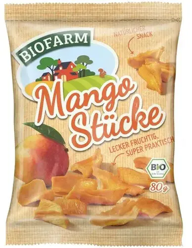 Mangostücke getrocknet
