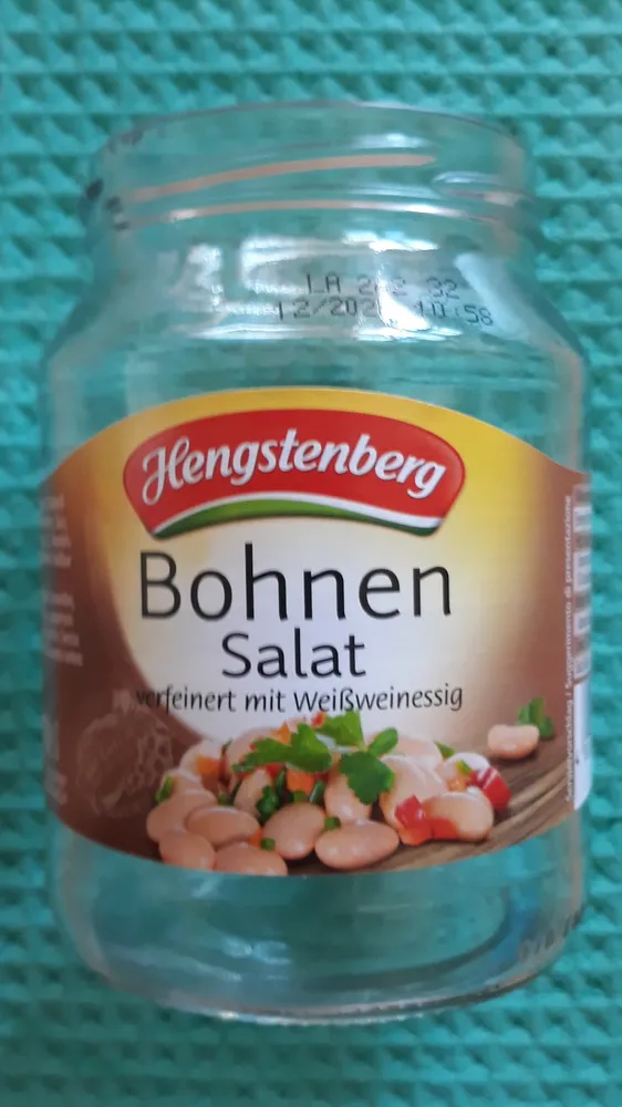 Bohnensalat verfeinert mit Weißweinessig