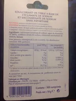 Edulcorant Cyclamate Saccharine 300 Comprimés- ?