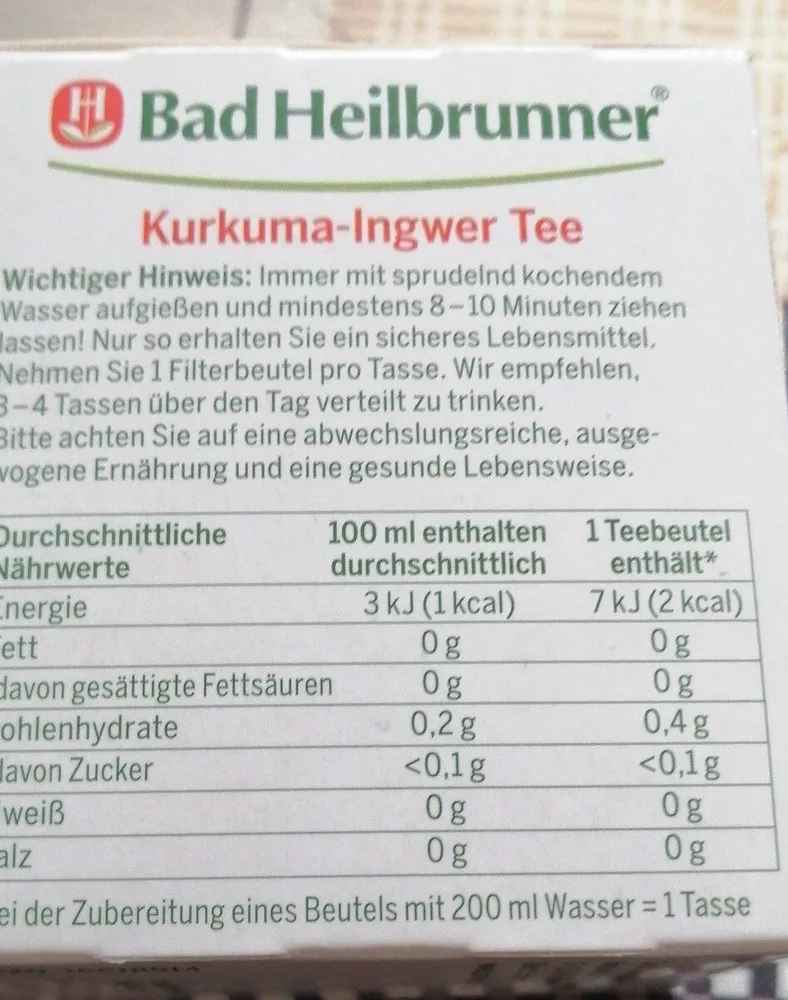 Kurkuma-Ingwer tee
