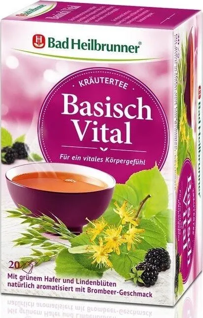 Bad Heilbrunner Basisch Vital, Kräutertee mit grün...