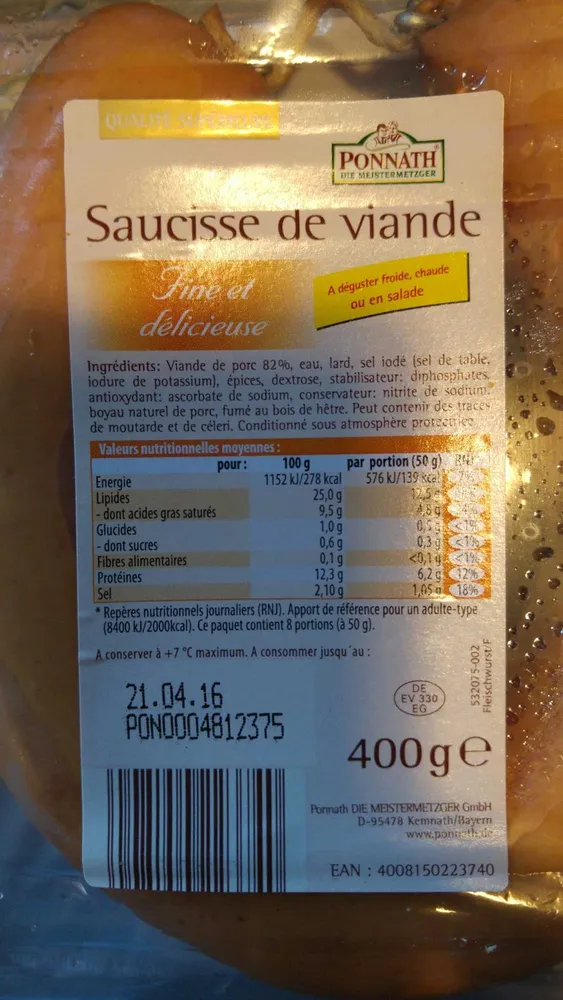 Saucisse de viande