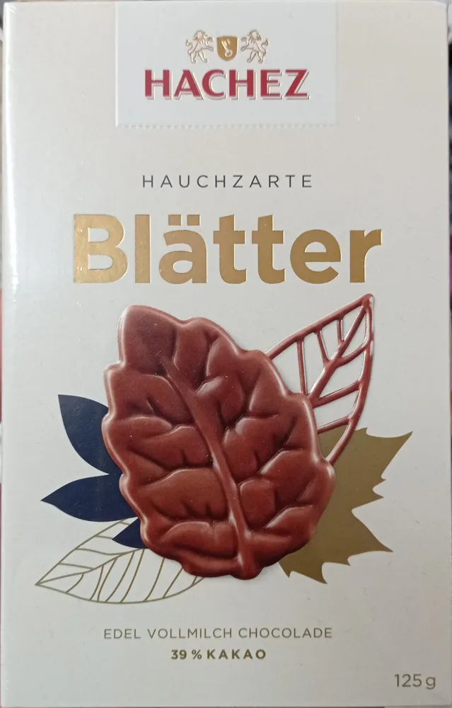Hachez Braune Blätter Vollmilch