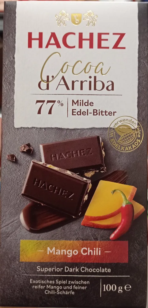 Chocolate mango chili 77%