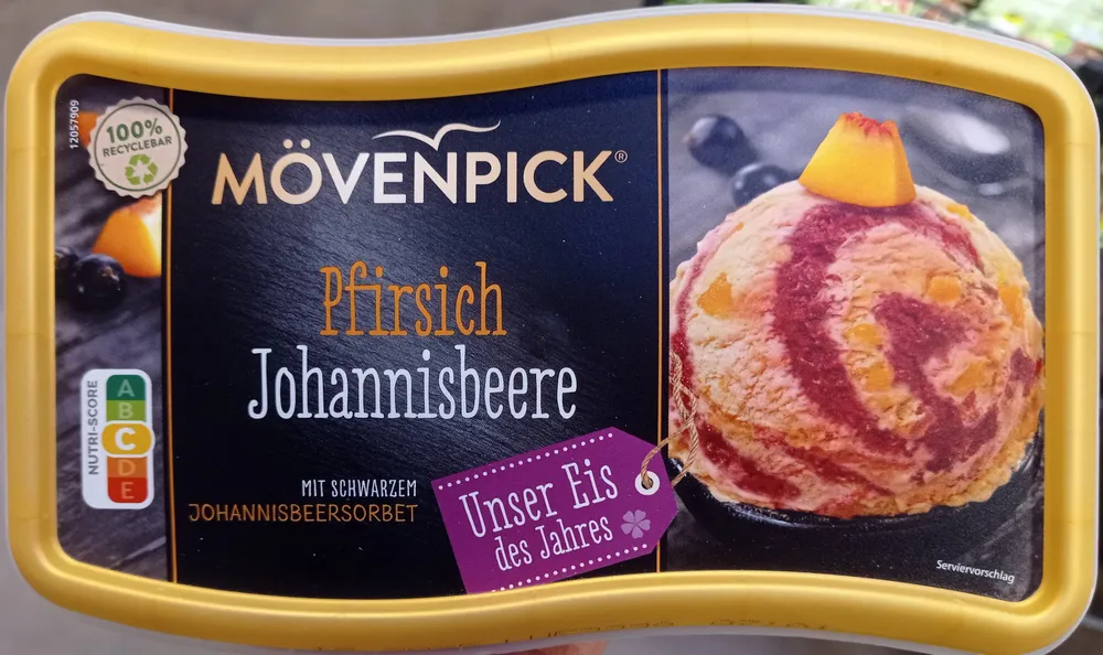 Johannisbeeren Pfirsich eis