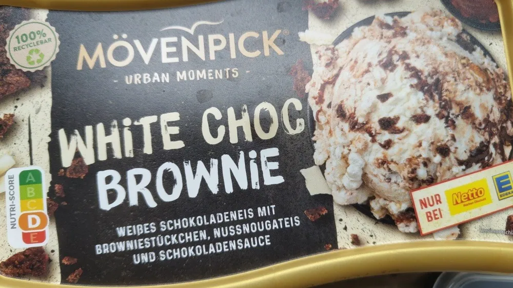 White Choc Brownie Eis