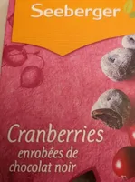 Cranberries enrobées de chocolat noir