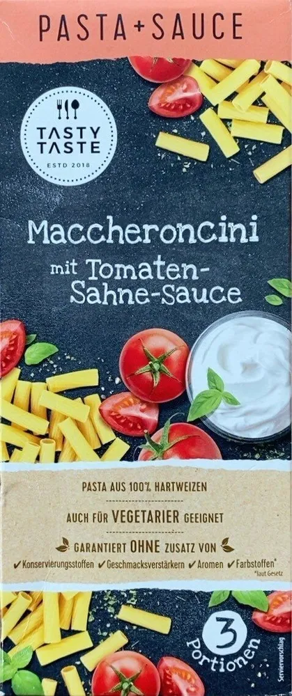 Maccheroncini mit Tomaten-Sahne-Sauce