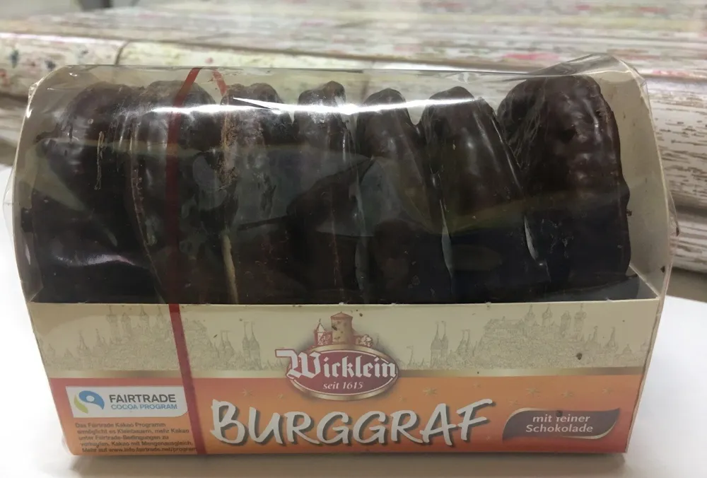 Lebkuchen Burggraf mit dunkler Schokolade