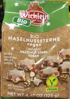 Bio Hasselnussterne Vegan