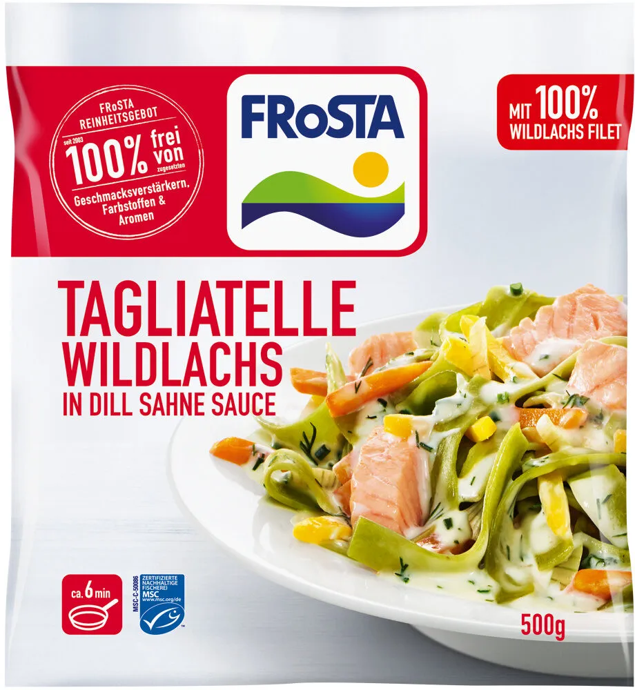 Tagliatelle Wildlachs in Dill Sahne Sauce