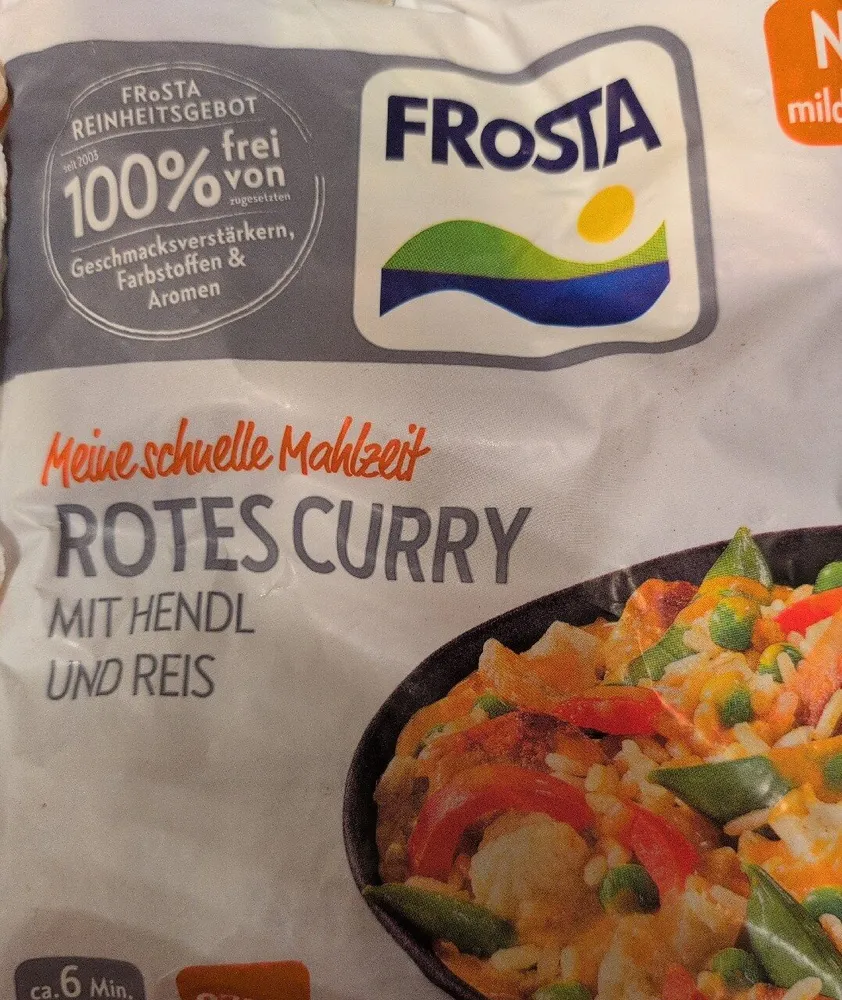 Rotes Curry Mit Hendl Und Reis