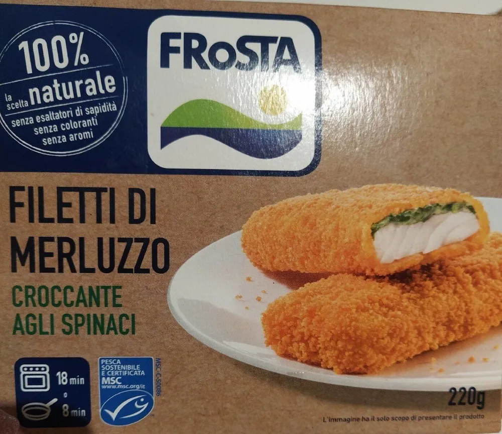 Filetti di merluzzo croccante agli spinaci