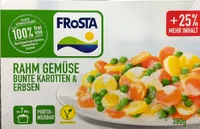 Rahm Gemüse bunte Karotten und Erbsen