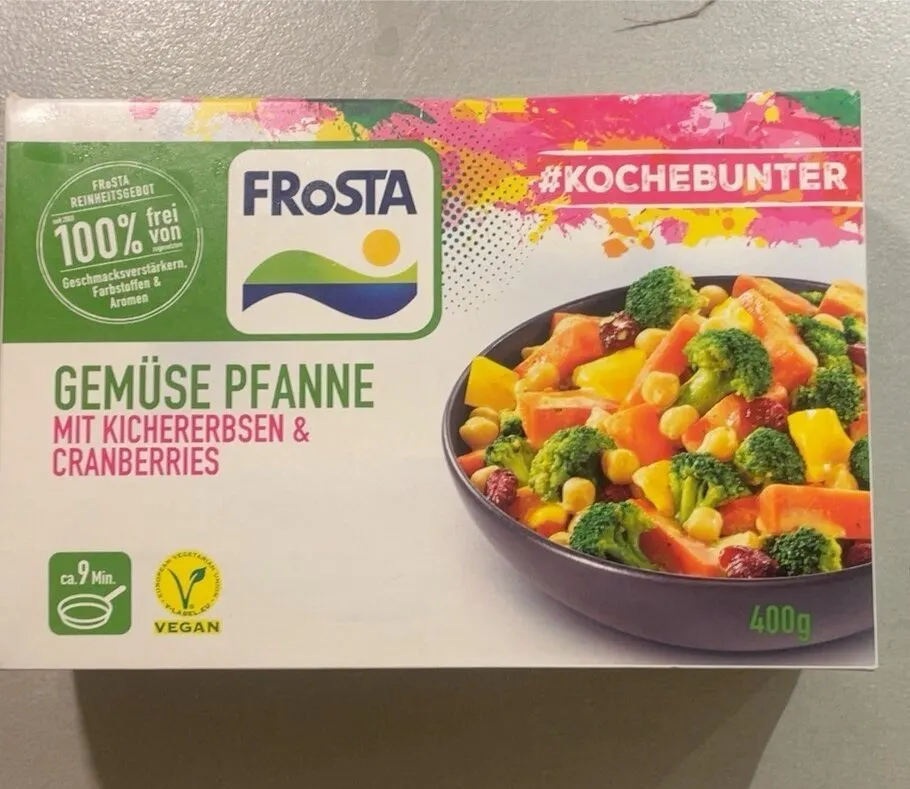 Gemüse Pfanne mit Kichererbsen & Cranberries