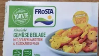 Gemüsebeilage mit gelben Karotten und Süßkartoffeln